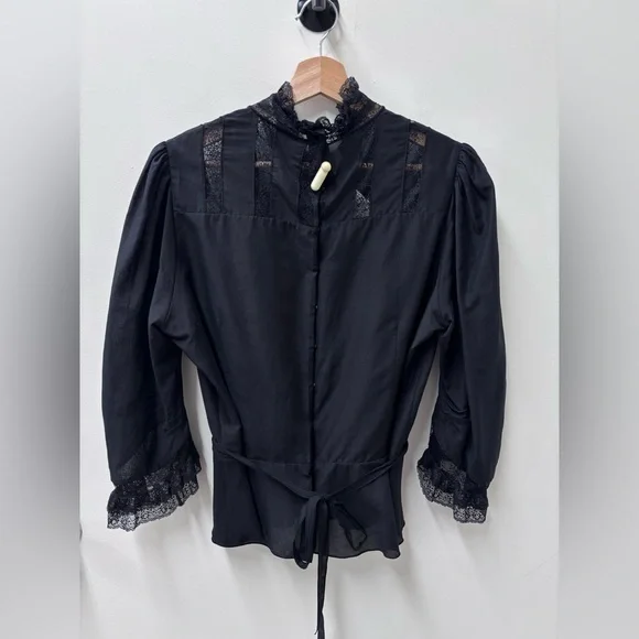 Marc Jacobs Sasha Black Lace The Victorian Blouse